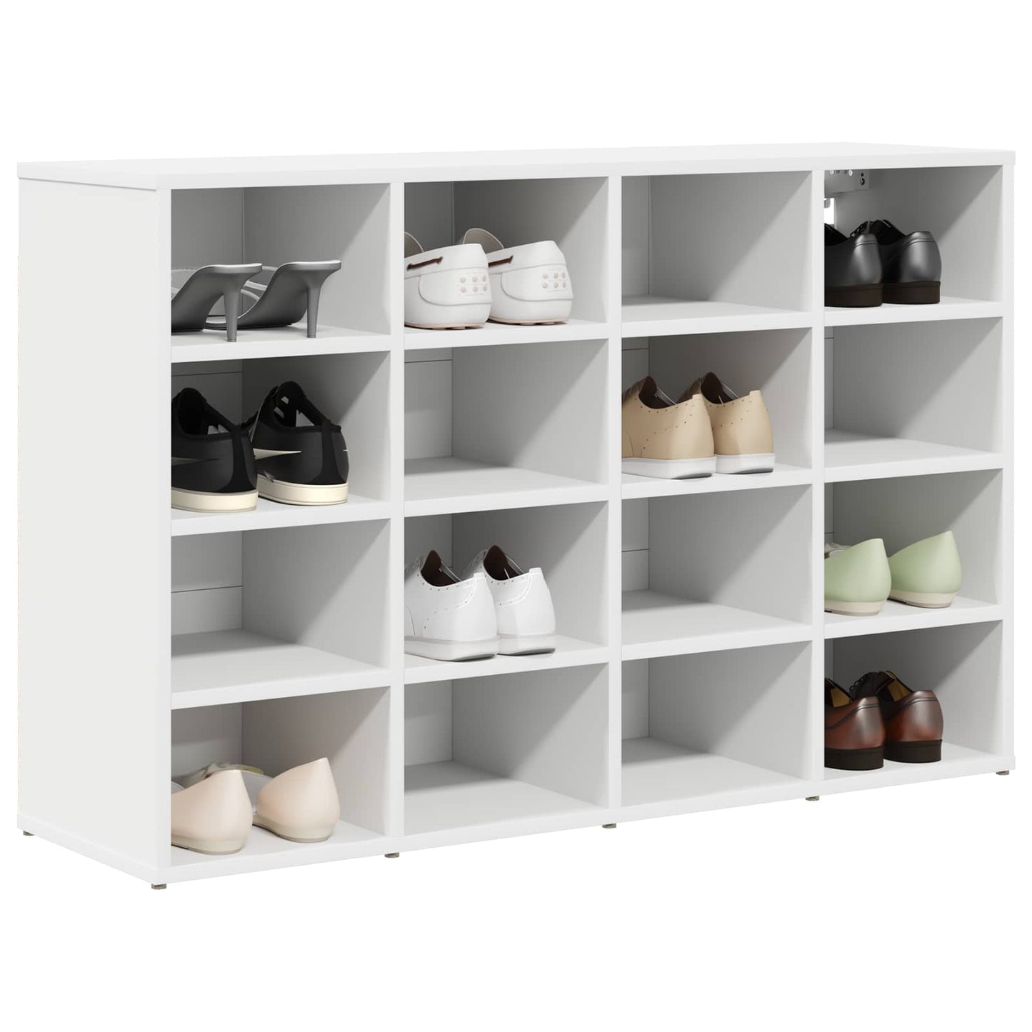 vidaXL Shoe Cabinet 103 x 30 x 67 cm Engineered Wood White