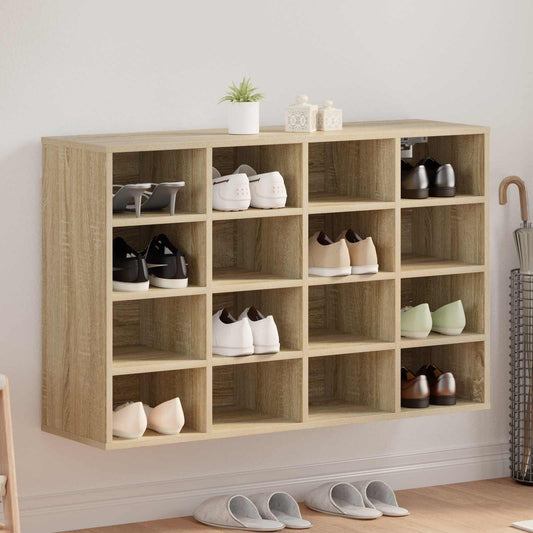 vidaXL Shoe Cabinet 103 x 30 x 67 cm Engineered Wood Sonoma Oak