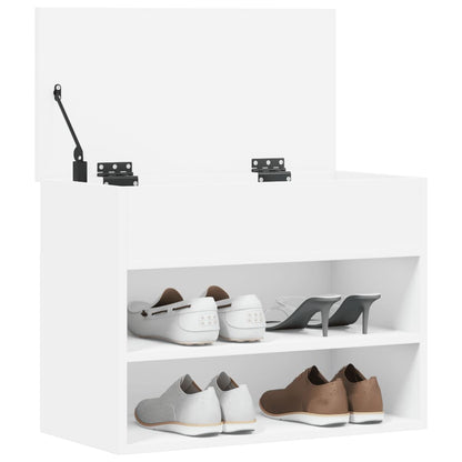 808738 vidaXL Shoe Bench White 60x30x45 cm Engineered Wood