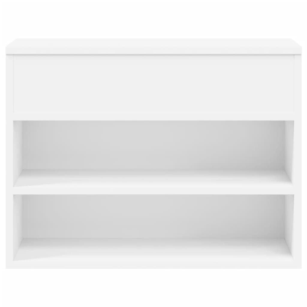 808738 vidaXL Shoe Bench White 60x30x45 cm Engineered Wood
