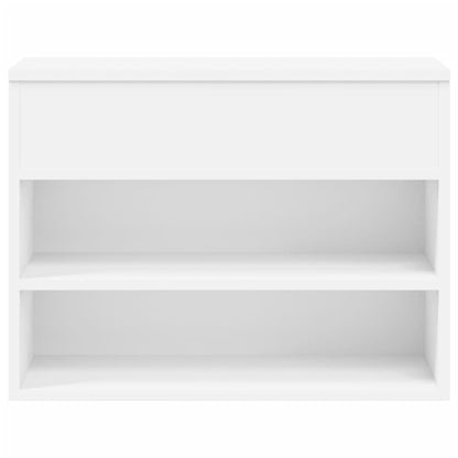 808738 vidaXL Shoe Bench White 60x30x45 cm Engineered Wood