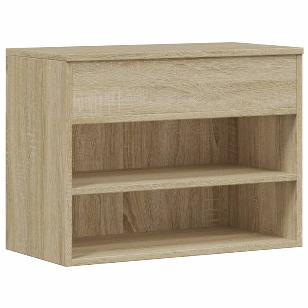 808741 vidaXL Shoe Bench Sonoma Oak 60x30x45 cm Engineered Wood