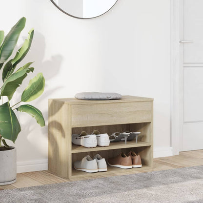 808741 vidaXL Shoe Bench Sonoma Oak 60x30x45 cm Engineered Wood
