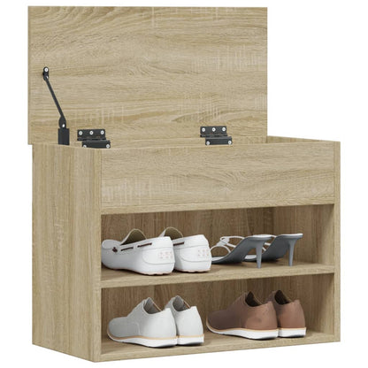 808741 vidaXL Shoe Bench Sonoma Oak 60x30x45 cm Engineered Wood