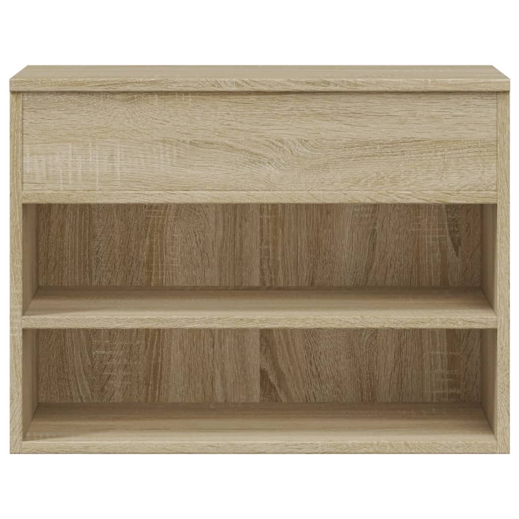 808741 vidaXL Shoe Bench Sonoma Oak 60x30x45 cm Engineered Wood