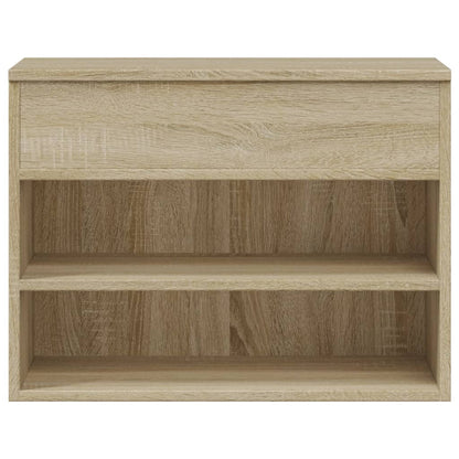 808741 vidaXL Shoe Bench Sonoma Oak 60x30x45 cm Engineered Wood