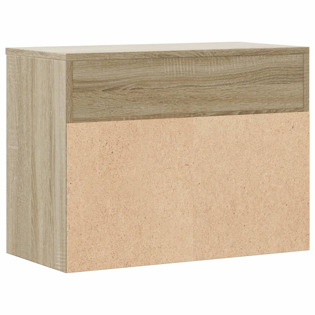 808741 vidaXL Shoe Bench Sonoma Oak 60x30x45 cm Engineered Wood