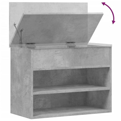 vidaXL Shoe Bench Concrete Grey 60x30x45 cm Engineered Wood