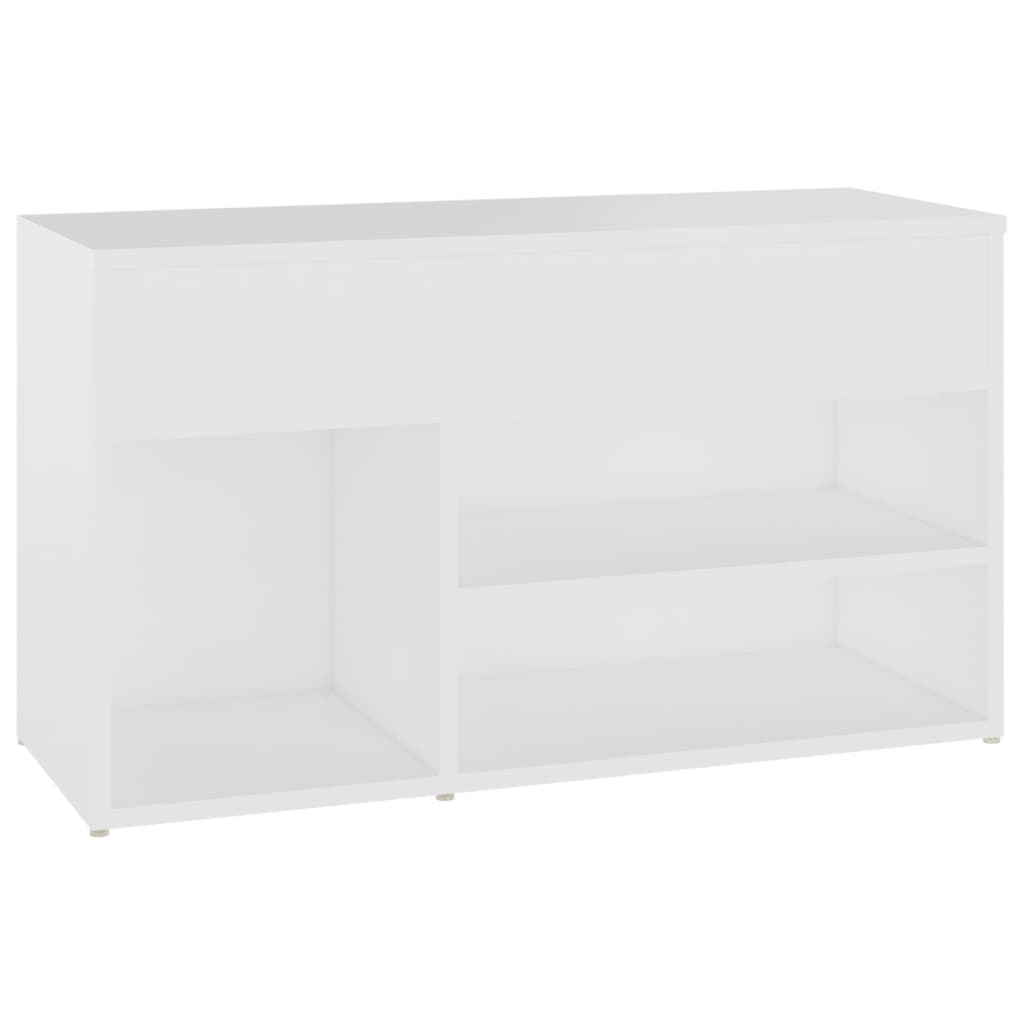 808747 vidaXL Shoe Bench White 80x30x45 cm Engineered Wood
