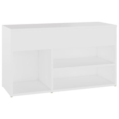 808747 vidaXL Shoe Bench White 80x30x45 cm Engineered Wood