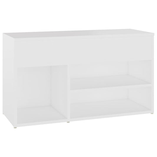 808747 vidaXL Shoe Bench White 80x30x45 cm Engineered Wood