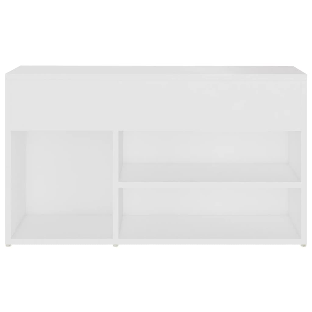 808747 vidaXL Shoe Bench White 80x30x45 cm Engineered Wood
