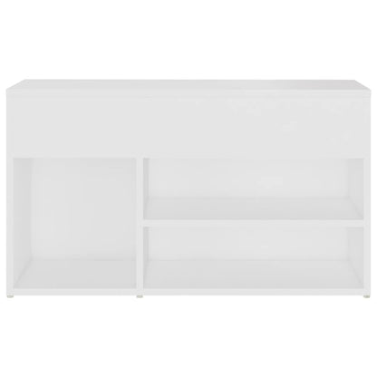 808747 vidaXL Shoe Bench White 80x30x45 cm Engineered Wood