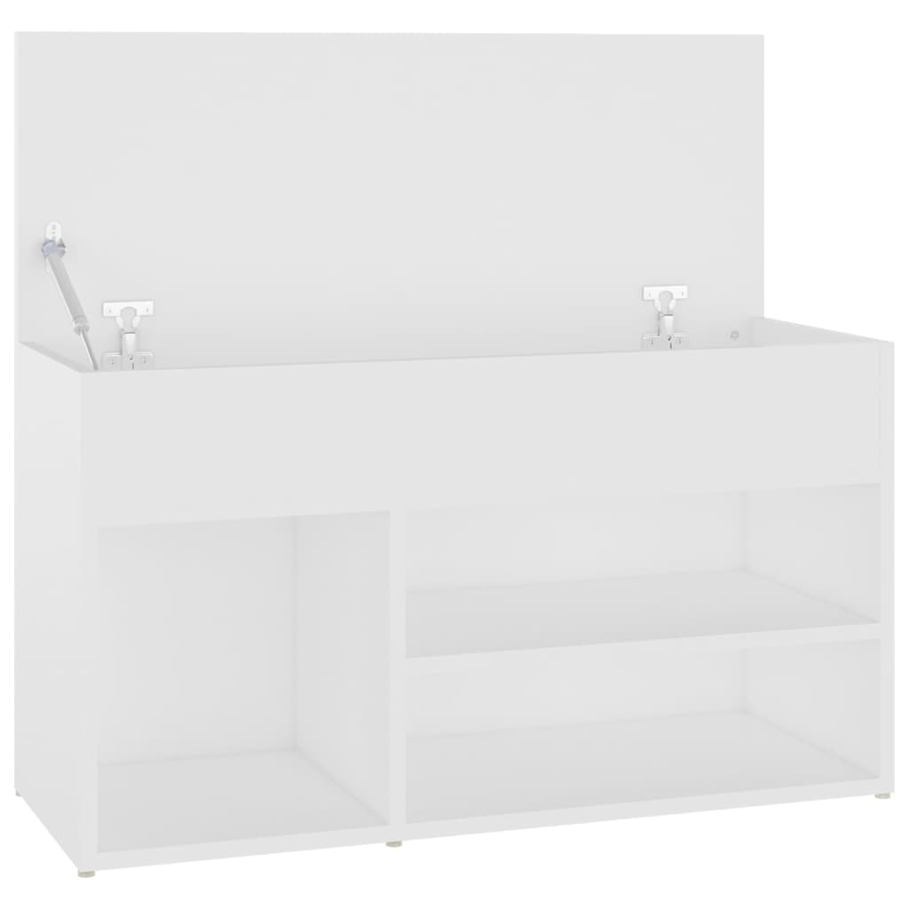 808747 vidaXL Shoe Bench White 80x30x45 cm Engineered Wood