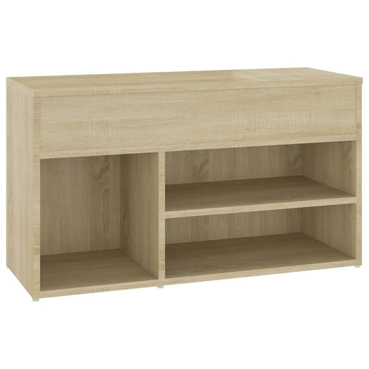 808750 vidaXL Shoe Bench Sonoma Oak 80x30x45 cm Engineered Wood