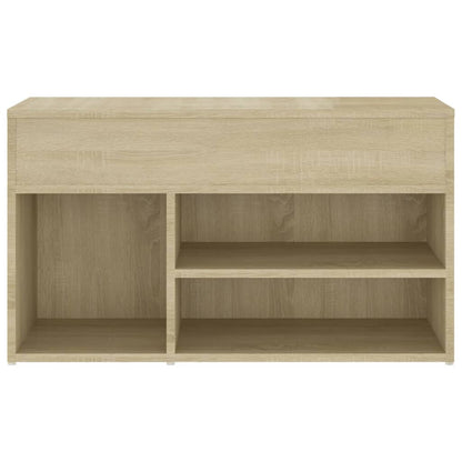 808750 vidaXL Shoe Bench Sonoma Oak 80x30x45 cm Engineered Wood