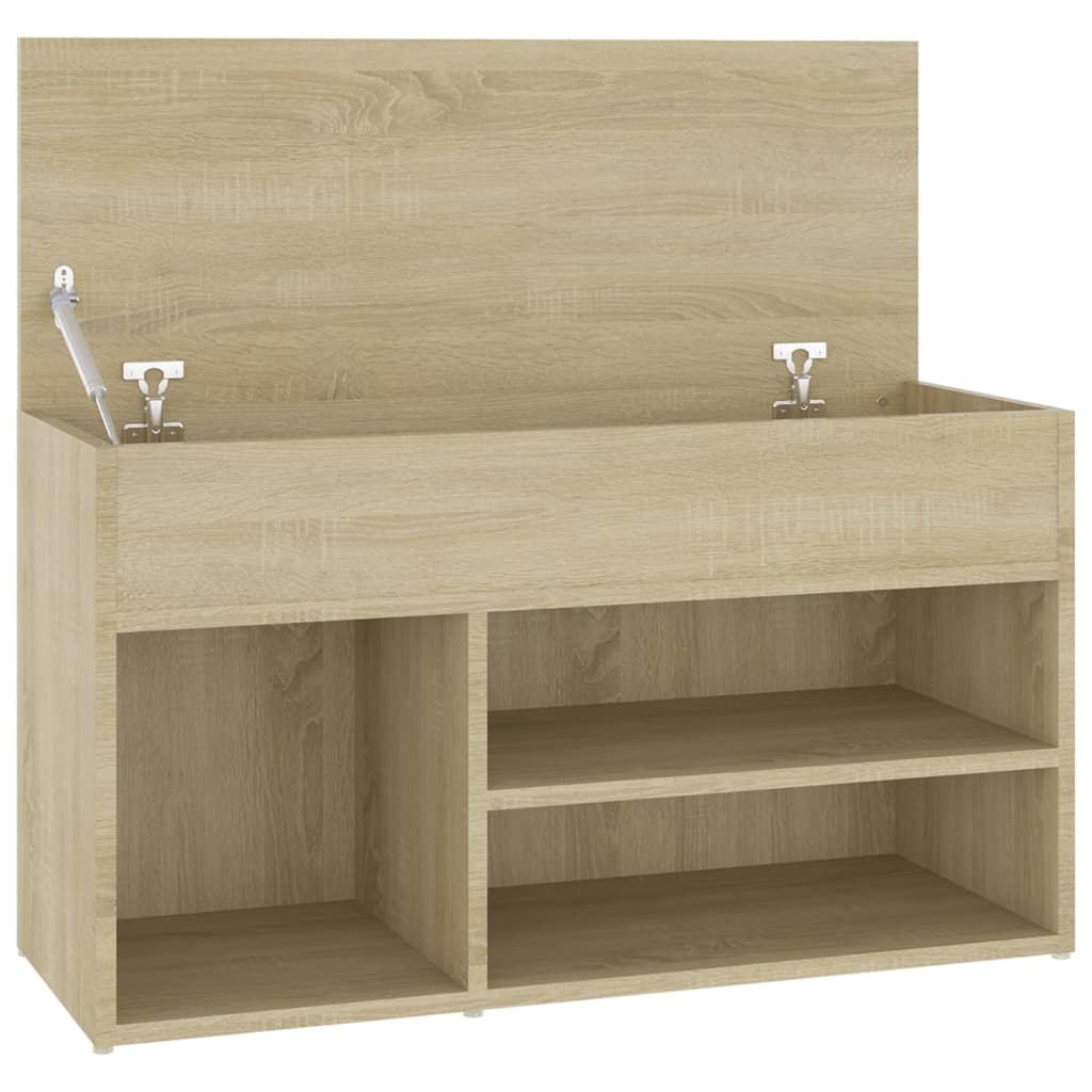 808750 vidaXL Shoe Bench Sonoma Oak 80x30x45 cm Engineered Wood