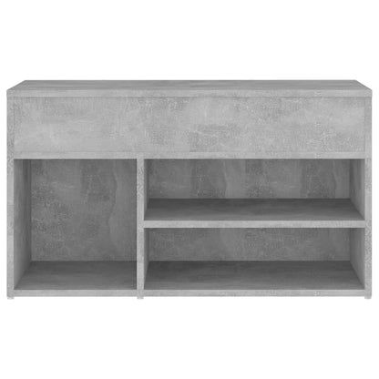 808751 vidaXL Shoe Bench Concrete Grey 80x30x45 cm Engineered Wood