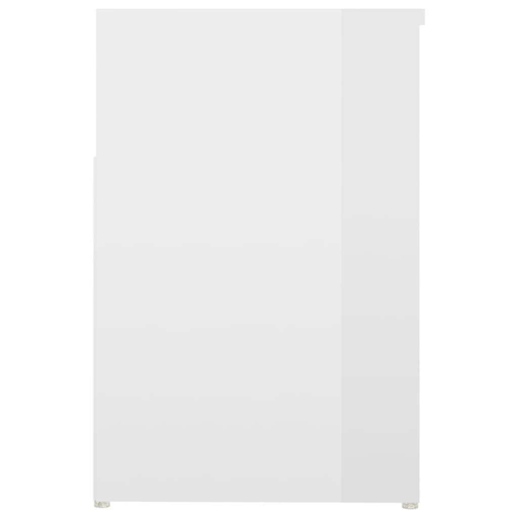 808753 vidaXL Shoe Bench High Gloss White 80x30x45 cm Engineered Wood