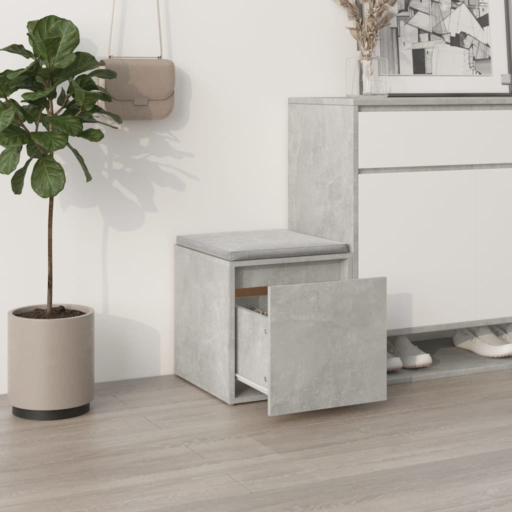 vidaXL Box Drawer | Concrete grey | Engineered wood | 40.5x40x40 cm | Box Drawer