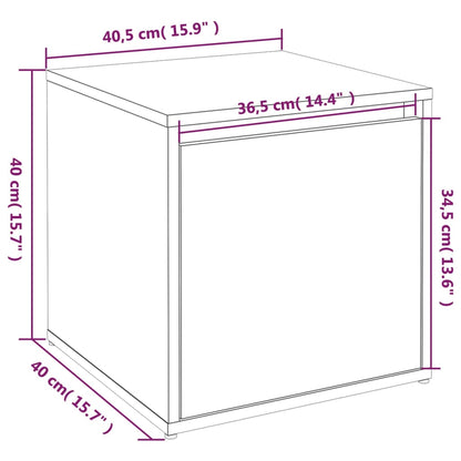 vidaXL Box Drawer Concrete Grey 40,5x40x40 cm Engineered Wood