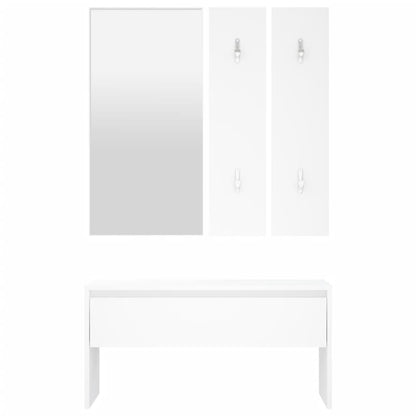 vidaXL Hallway Furniture Set White Engineered Wood