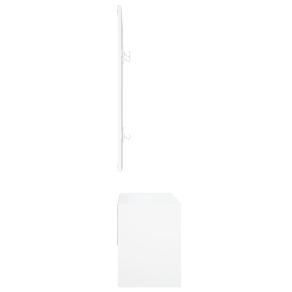 vidaXL Hallway Furniture Set White Engineered Wood