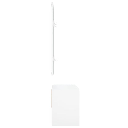vidaXL Hallway Furniture Set White Engineered Wood
