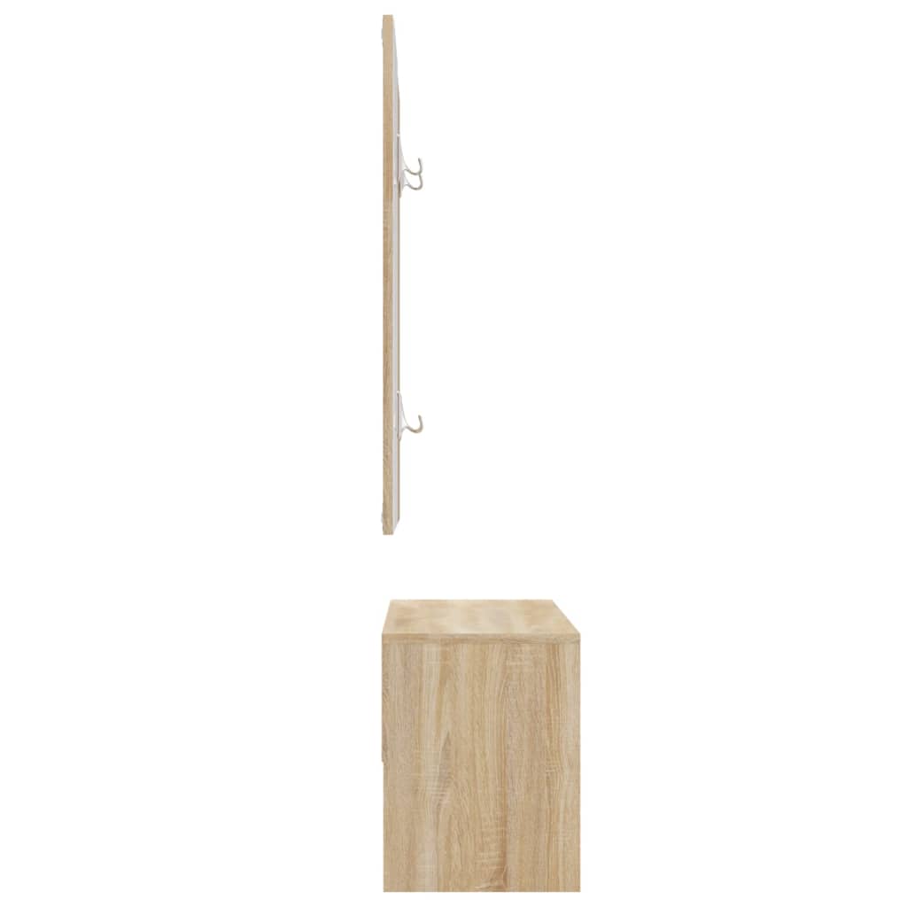 vidaXL Hallway Furniture Set Sonoma Oak Engineered Wood