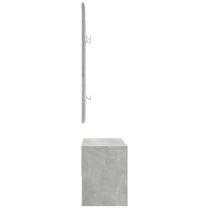 vidaXL Hallway Furniture Set Concrete Grey Engineered Wood