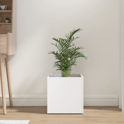 vidaXL Planter Box White 40x40x40 cm Engineered Wood