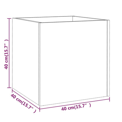 vidaXL Planter Box White 40x40x40 cm Engineered Wood