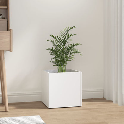 vidaXL Planter Box White 40x40x40 cm Engineered Wood