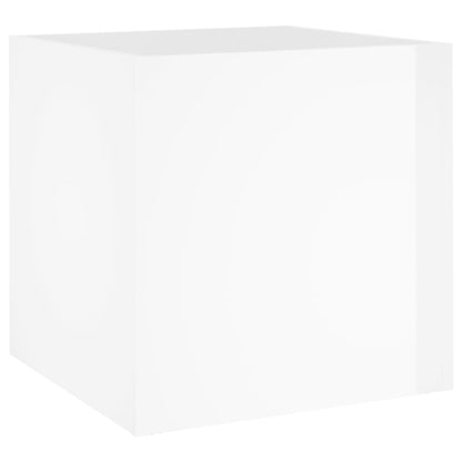 vidaXL Planter Box High Gloss White 40x40x40 cm Engineered Wood