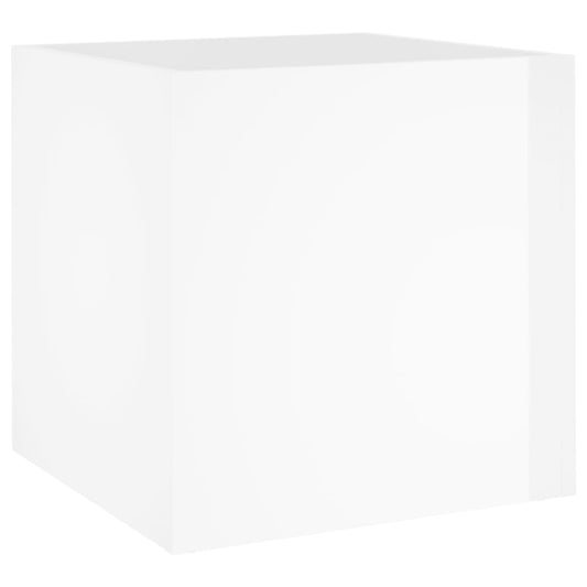 vidaXL Planter Box High Gloss White 40x40x40 cm Engineered Wood