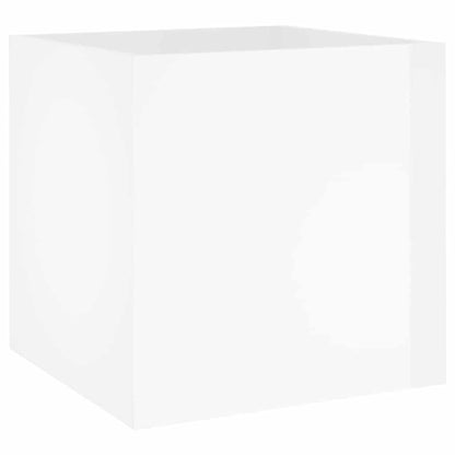 vidaXL Planter Box High Gloss White 40x40x40 cm Engineered Wood