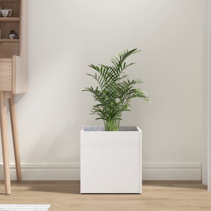 vidaXL Planter Box High Gloss White 40x40x40 cm Engineered Wood