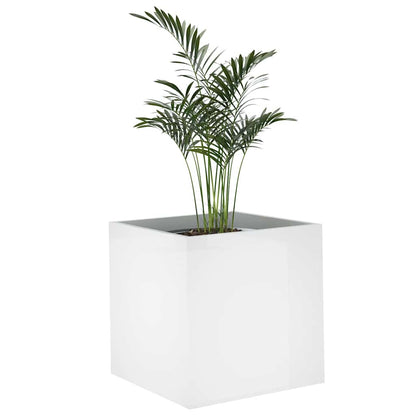 vidaXL Planter Box High Gloss White 40x40x40 cm Engineered Wood
