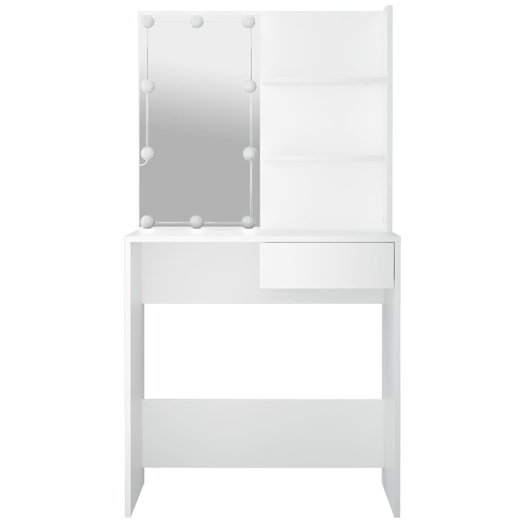 vidaXL Dressing Table with LED White 74,5x40x141 cm