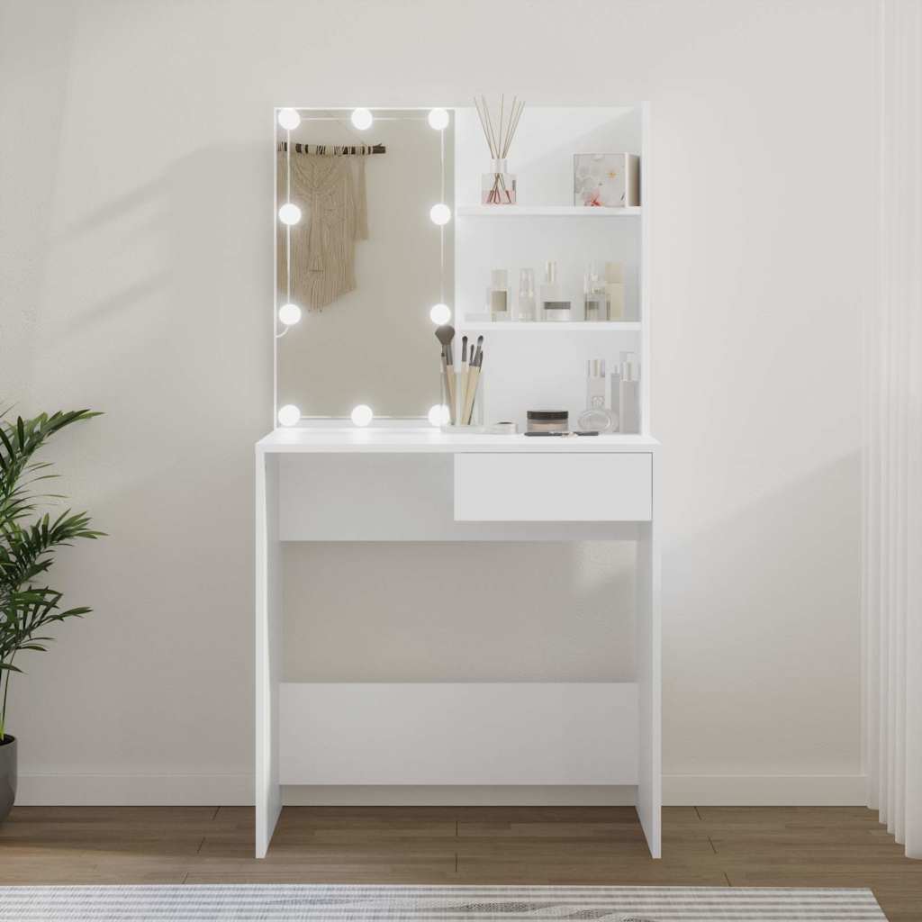vidaXL Dressing Table | White | Engineered wood, acrylic | Dressing Table