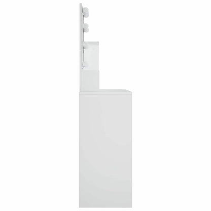 vidaXL Dressing Table with LED White 86,5x35x136 cm