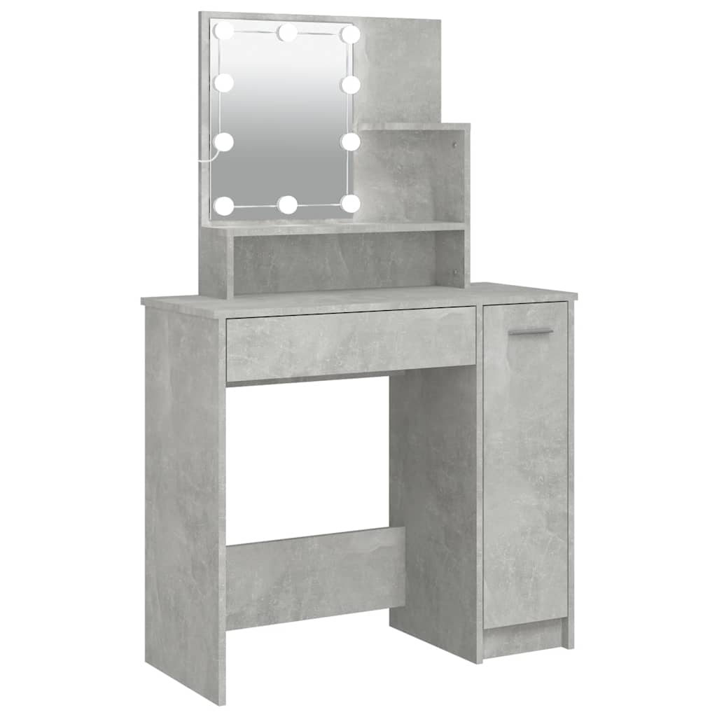 vidaXL Dressing Table | Concrete grey | Engineered wood, acrylic | Standard