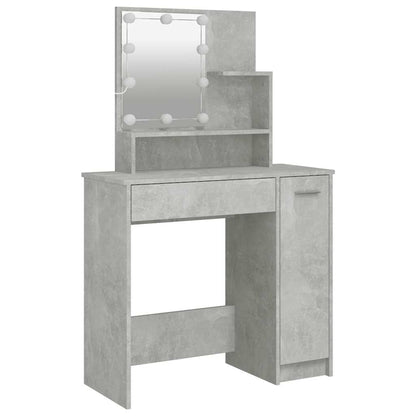 vidaXL Dressing Table | Concrete grey | Engineered wood, acrylic | Standard