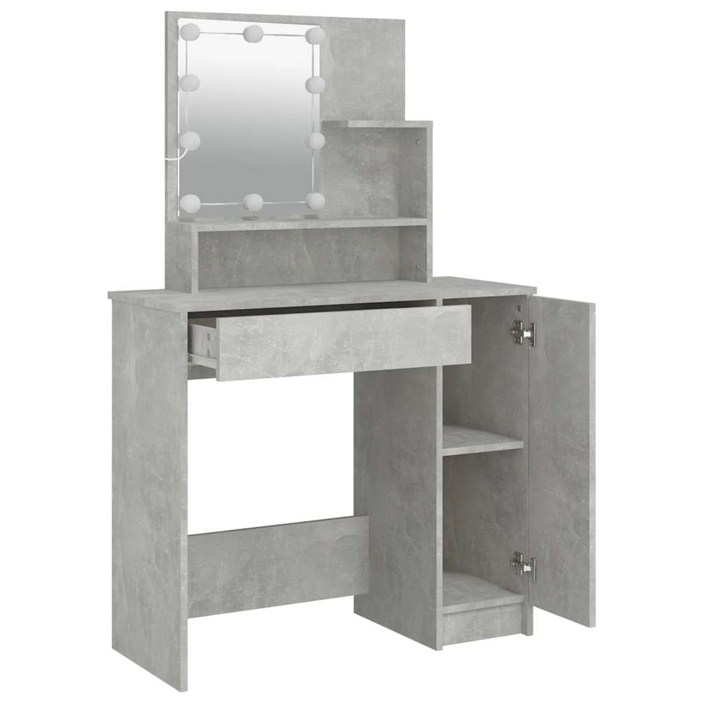 vidaXL Dressing Table | Concrete grey | Engineered wood, acrylic | Standard