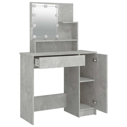 vidaXL Dressing Table | Concrete grey | Engineered wood, acrylic | Standard