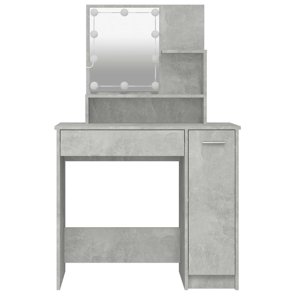 vidaXL Dressing Table | Concrete grey | Engineered wood, acrylic | Standard