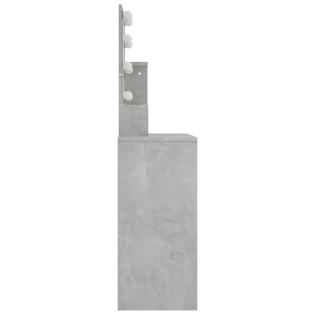 vidaXL Dressing Table | Concrete grey | Engineered wood, acrylic | Standard