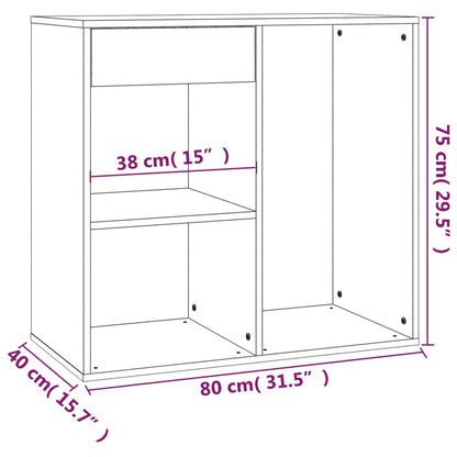 vidaXL Cosmetic Cabinet Concrete Grey 80x40x75 cm Engineered Wood