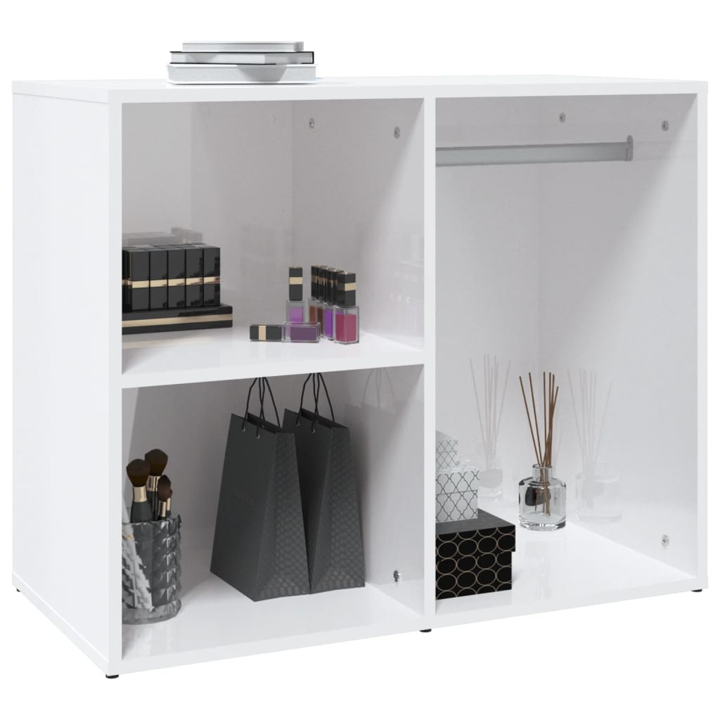 vidaXL Dressing Cabinet | High gloss white | Engineered wood | Medium | Storage