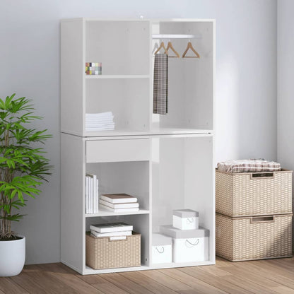 vidaXL Dressing Cabinet | High gloss white | Engineered wood | Medium | Storage